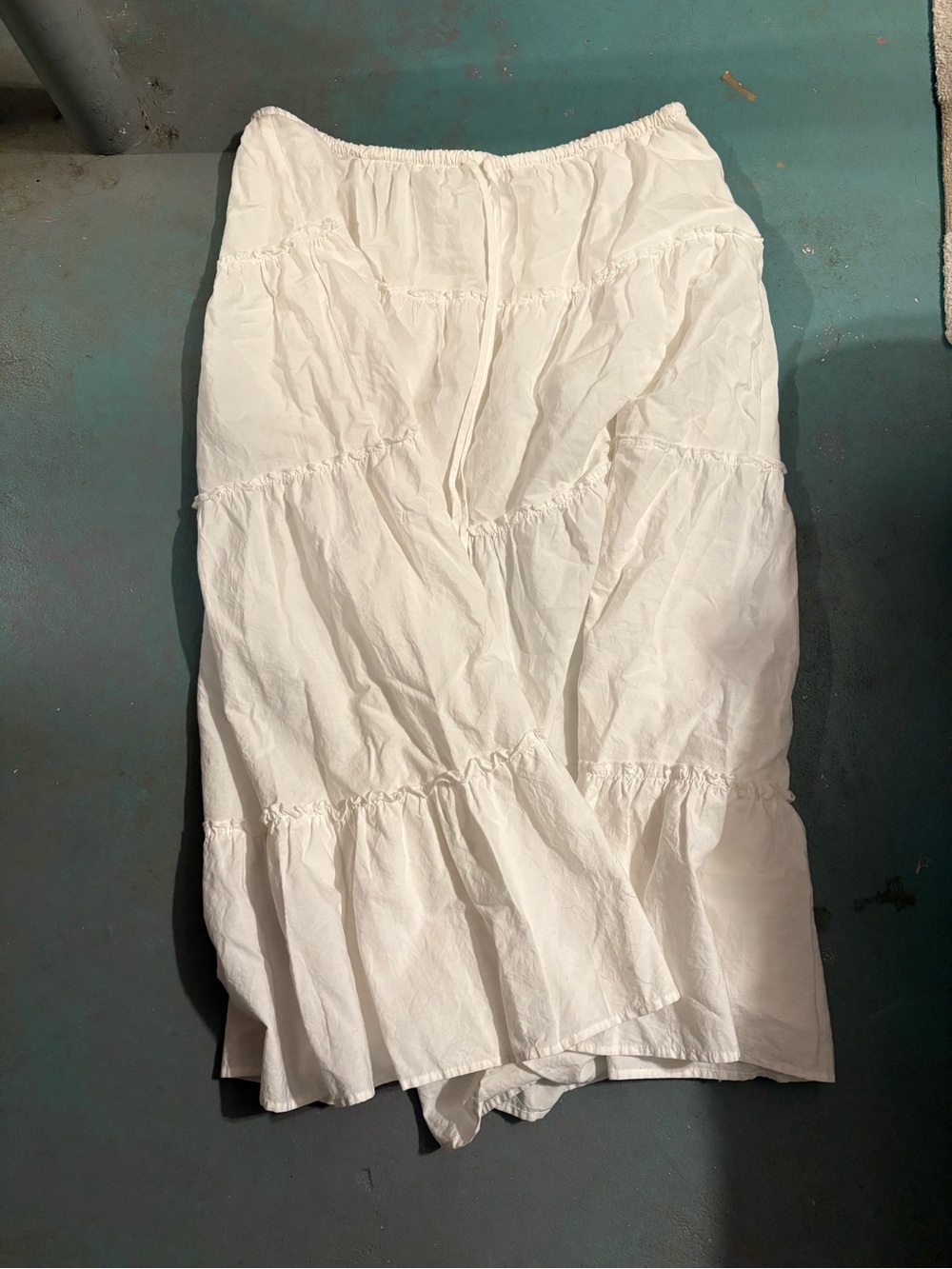 wild fable White Tiered Ruffle Maxi Skirt